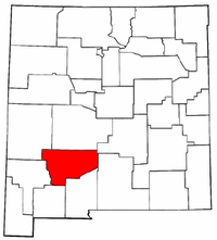 New Mexico Map showing Sierra County