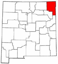 New Mexico Map showing Union County