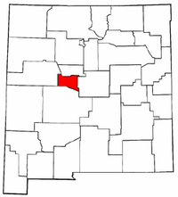 New Mexico Map showing Valencia County