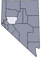 Nevada Map showing Churchill County