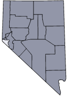 Nevada Map showing Douglas County