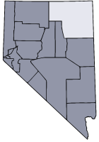 Nevada Map showing Elko County