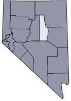 Nevada Map showing Eureka County