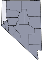 Nevada Map showing Washoe County