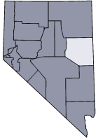 Nevada Map showing White Pine County