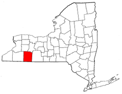 New York Map showing Allegany County