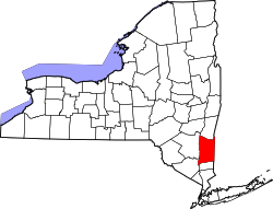 New York Map showing Dutchess County