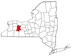 New York Map showing Livingston County