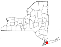 New York Map showing Nassau County