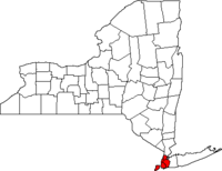 New York Map showing New York County