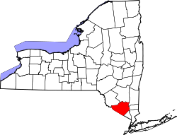 New York Map showing Orange County