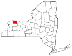 New York Map showing Orleans County