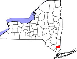 New York Map showing Putnam County