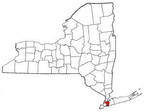 New York Map showing Queens County