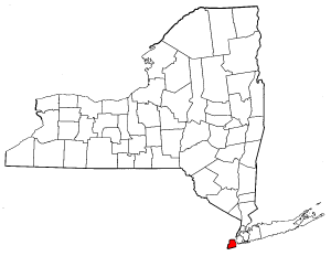 New York Map showing Richmond County