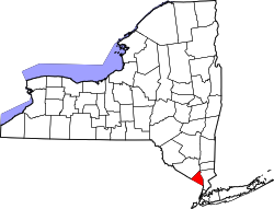 New York Map showing Rockland County