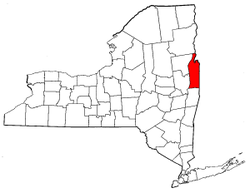 New York Map showing Washington County