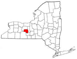 New York Map showing Yates County