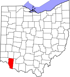 Ohio Map showing Clermont County