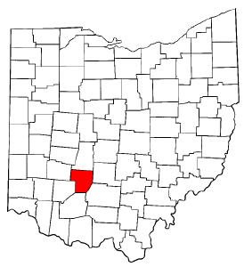 Ohio Map showing Fayette County
