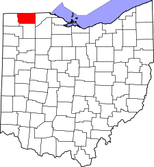 Ohio Map showing Fulton County