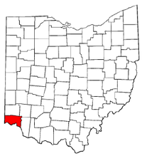 Ohio Map showing Hamilton County