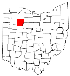 Ohio Map showing Hancock County