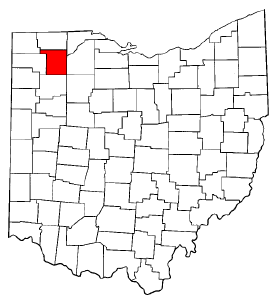 Ohio Map showing Henry County