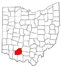 Ohio Map showing Highland County