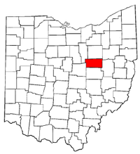 Ohio Map showing Holmes County