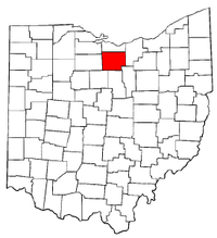 Ohio Map showing Huron County