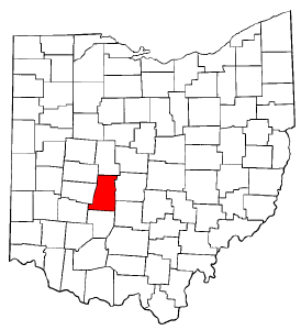 Ohio Map showing Madison County