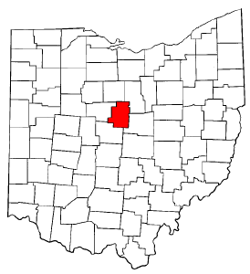 Ohio Map showing Morrow County
