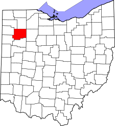 Ohio Map showing Putnam County