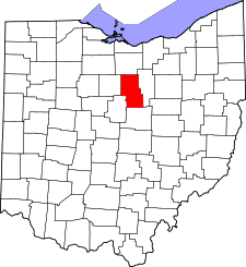 Ohio Map showing Richland County