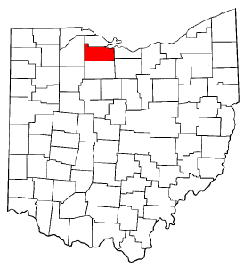 Ohio Map showing Sandusky County