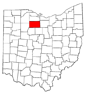 Ohio Map showing Seneca County