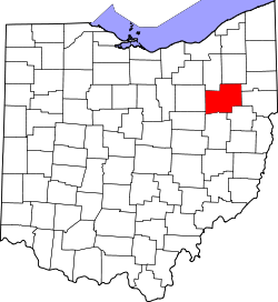 Ohio Map showing Stark County