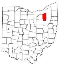 Ohio Map showing Summit County