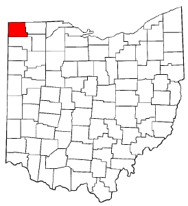 Ohio Map showing Williams County