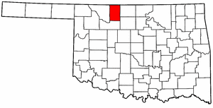 OKLAHOMA Map showing Alfalfa County