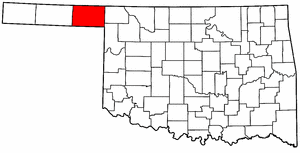 OKLAHOMA Map showing Beaver County
