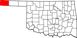 OKLAHOMA Map showing Cimarron County