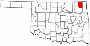 OKLAHOMA Map showing Craig County
