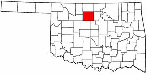 OKLAHOMA Map showing Garfield County