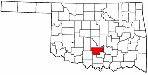OKLAHOMA Map showing Garvin County