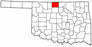 OKLAHOMA Map showing Grant County