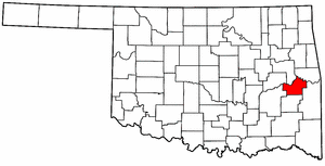 OKLAHOMA Map showing Haskell County