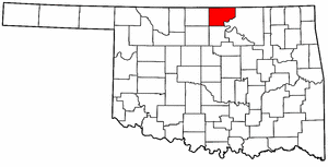 OKLAHOMA Map showing Kay County