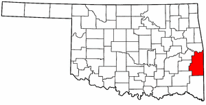 OKLAHOMA Map showing Le Flore County